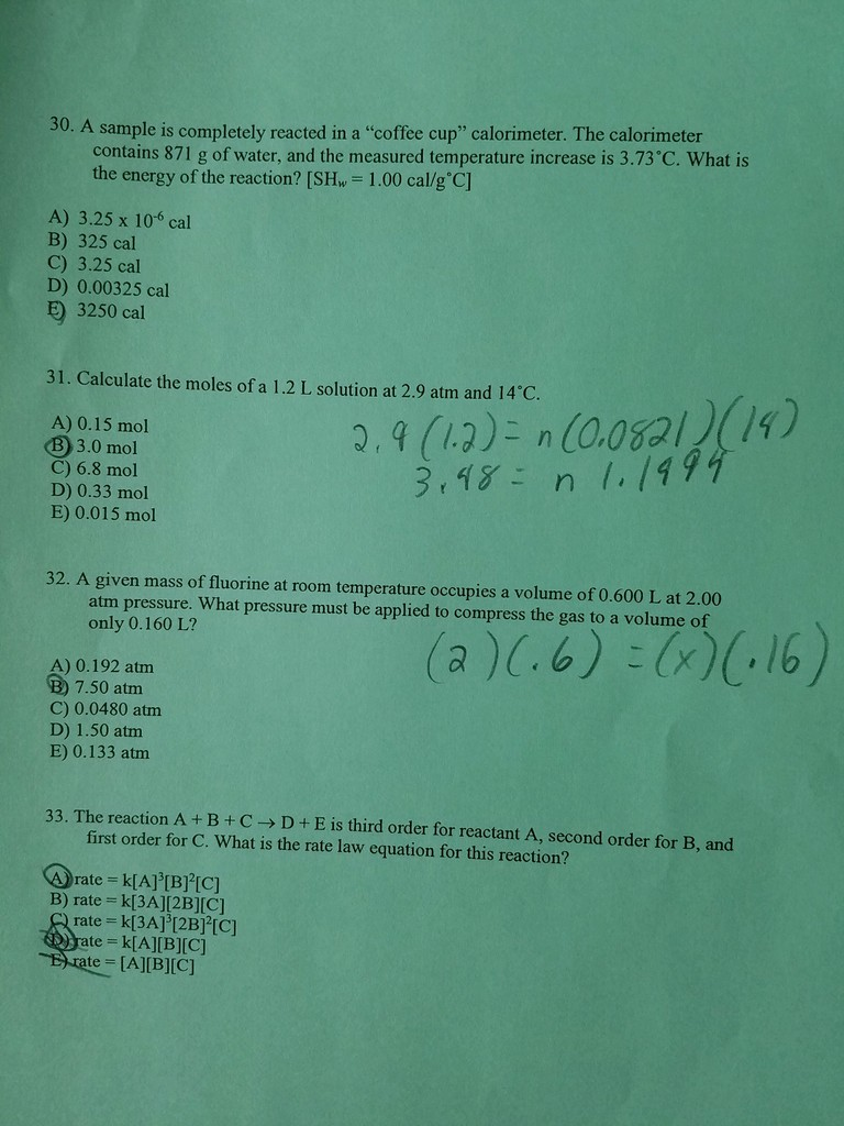 Solved A Sample Is Completely Reacted In A Coffee Cup C Chegg Com