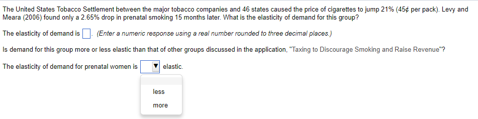 Solved Lely and The United States Tobacco Settlement between