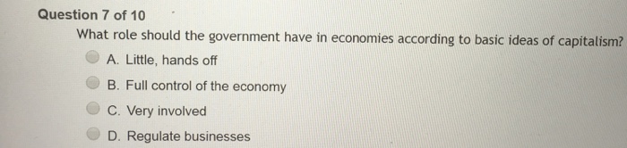 how involved should the government be in the economy