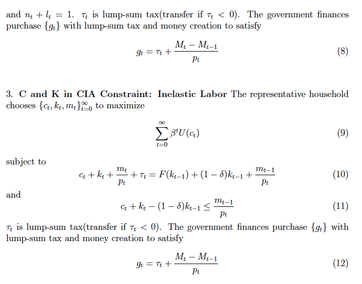 Characterize how the steady state equilibrium depends