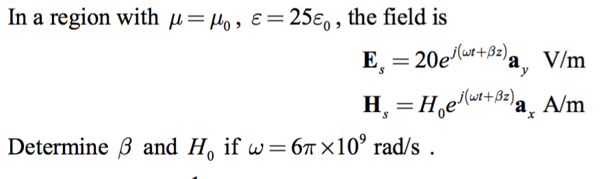 In A Region With Mu Mu 0 Epsilon 25 Epsilon 0 Chegg Com