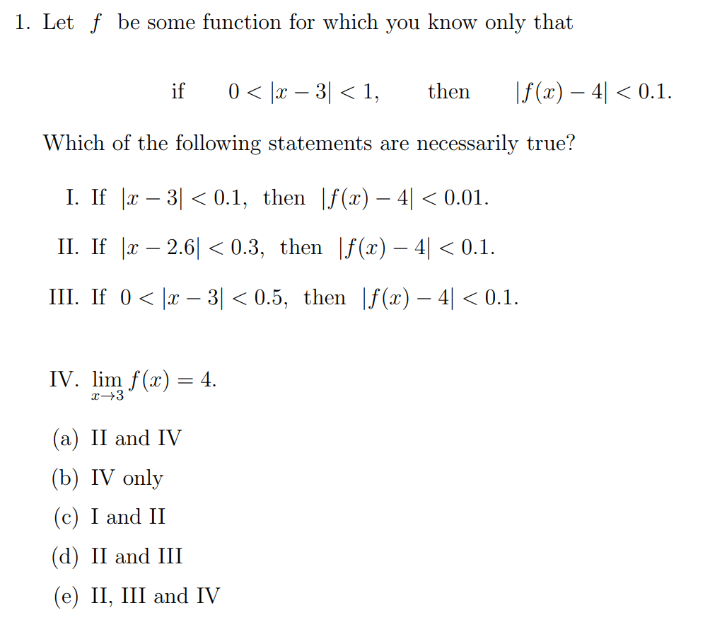 Solved 1 Let F Be Some Function For Which You Know Only Chegg Com