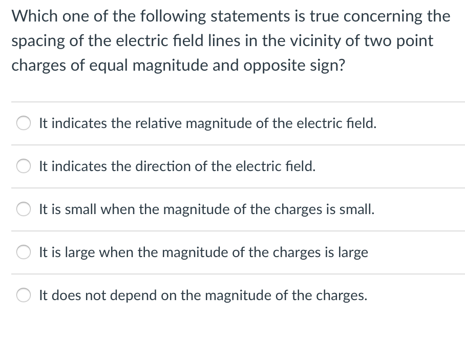 Solved Which One Of The Following Statements Is True Conc
