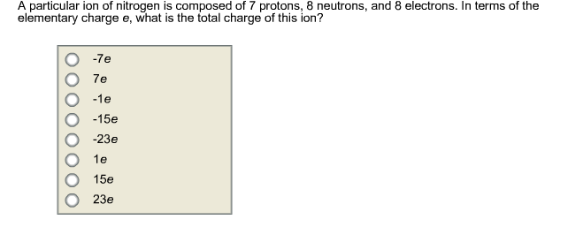 Solved A Particular Ion Of Nitrogen Is Composed Of 7 Prot