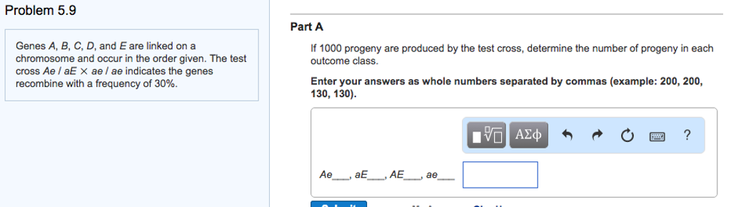 Solved Genes A B C D And E Are Linked On A Chromosome Chegg Com