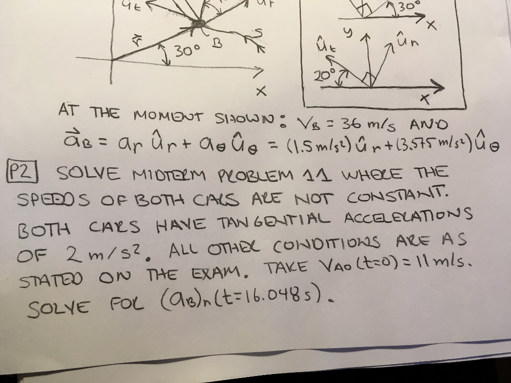 At The Moment Shown V S 36 M S And A Vector B Chegg Com