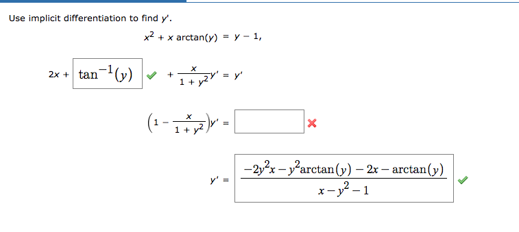 Solved Use Implicit Differentiation To Find Y X 2 X Chegg Com