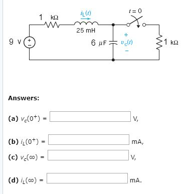 Solved Problem 7 8 1 The Switch In Figure Has Been Open F Chegg Com