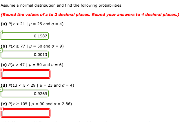 Solved Assume A Normal Distribution And Find The Followin Chegg Com