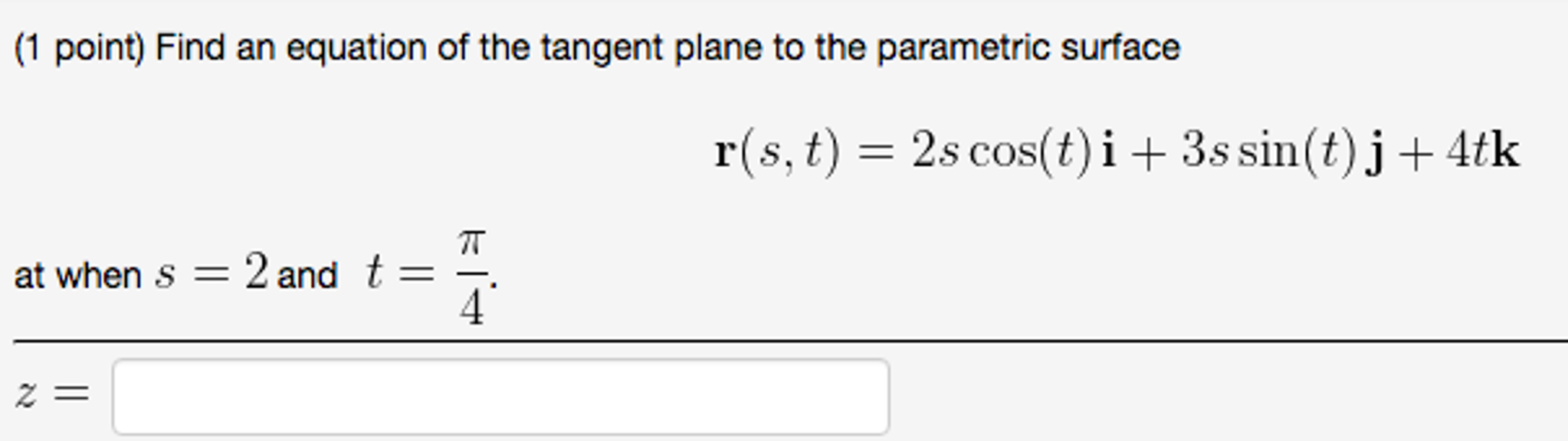 Solved Find An Equation Of The Tangent Plane To The Param Chegg Com