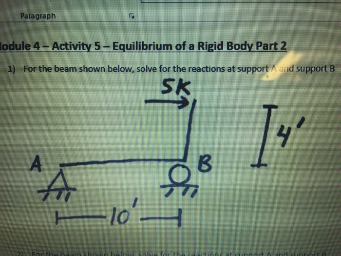 Solved: For The Beam Shown Below, Solve For The Reactions ... | Chegg.com