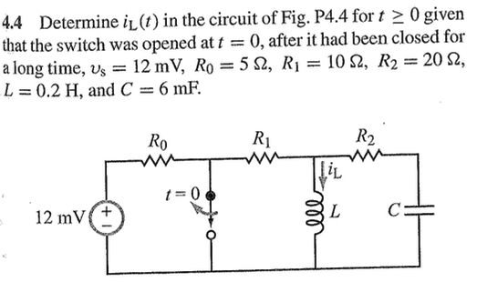 Solved 4 4 Determine Il T In The Circuit Of Fig P4 4 Fo Chegg Com