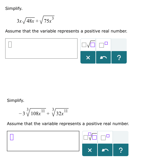 Simplify Assume That The Variable Represents A Chegg 