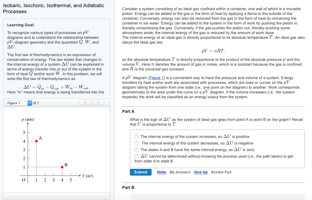Solved Isobaric, Isochoric, Isothermal, and Adiabatic | Chegg.com
