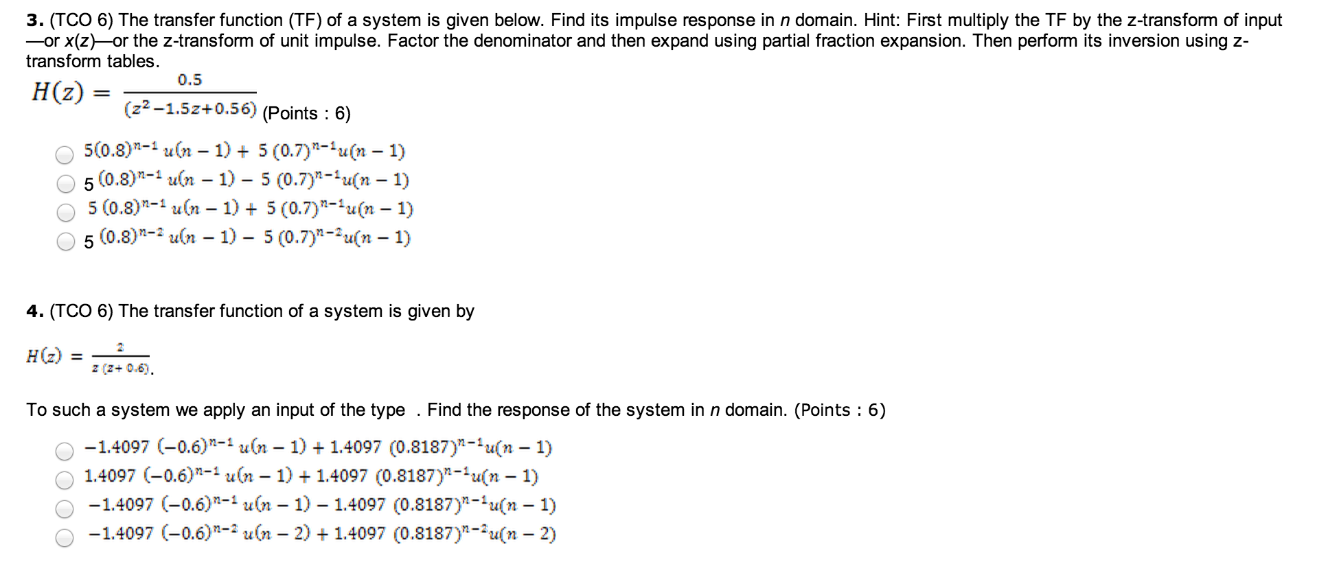 Solved Find The Z Transform X Z Of X N Cos 0 75n Chegg Com
