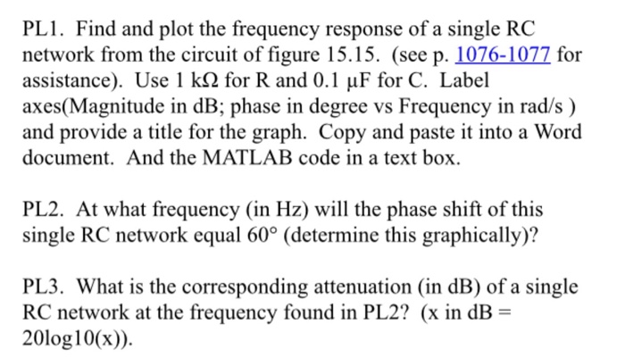 Solved Pl1 Find And Plot The Frequency Response Of A Sin Chegg Com