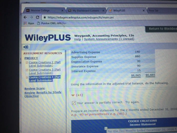 Solved Wiley PLUS Weygandt, Accounting Principles, 12e He...