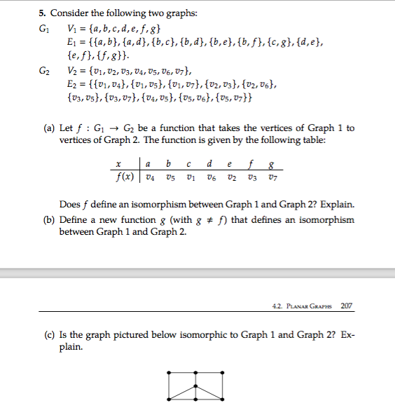 Solved Consider The Following Two Graphs G 1 V1 A B Chegg Com
