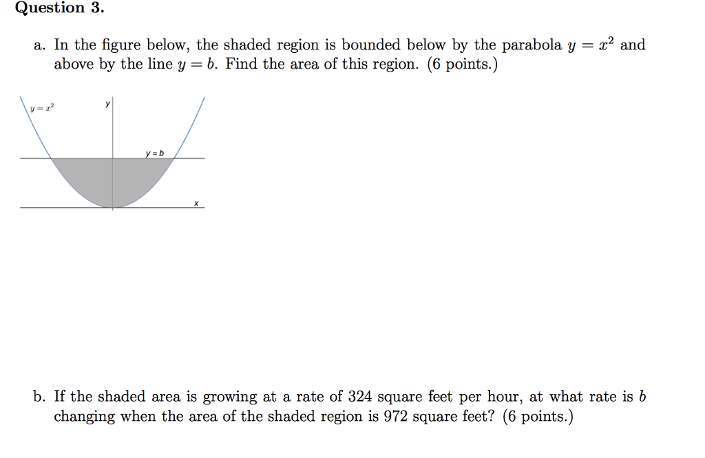 A In The Figure Below The Shaded Region Is Bounded Chegg Com