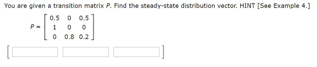 steady state matrix calculator