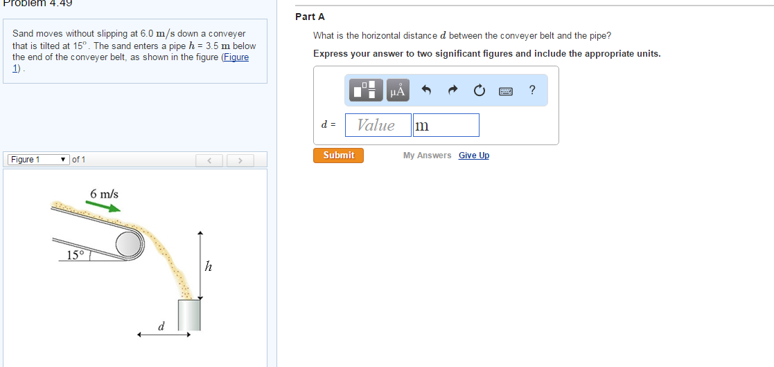Solved: Sand Moves Without Slipping At 6.0 M/s Down A Conv... | Chegg.com