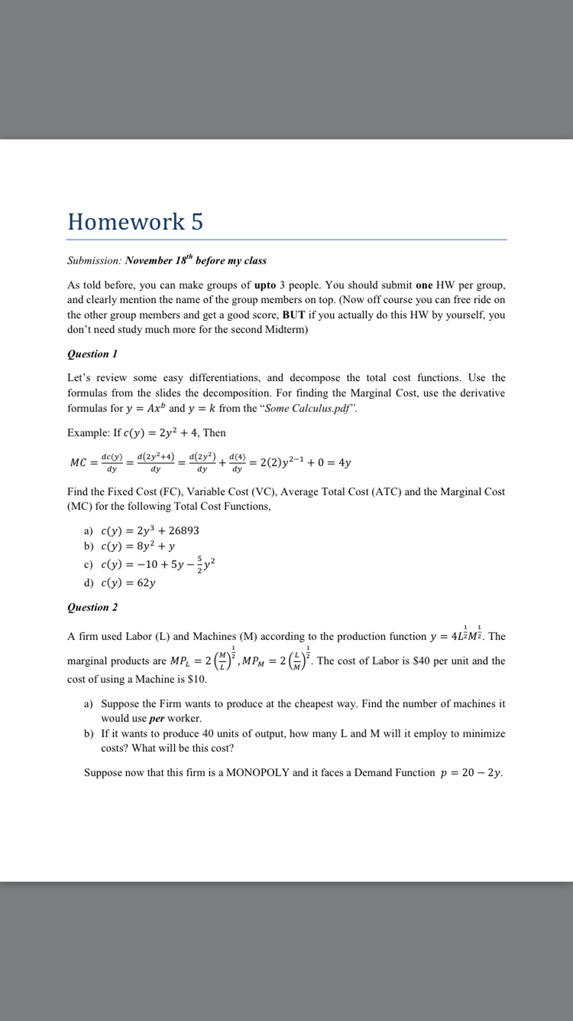 Easy calculus pdf template