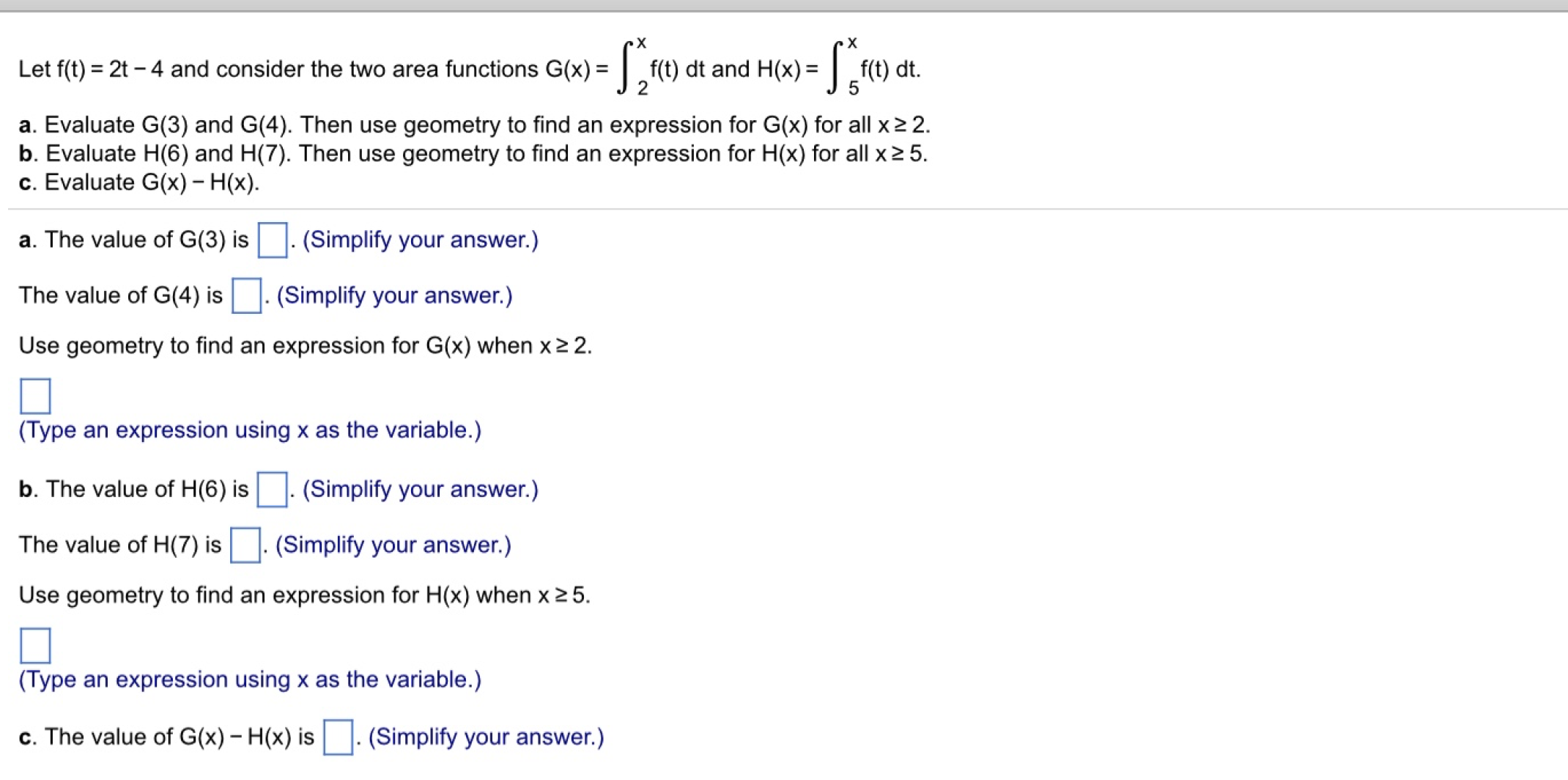 Solved Let F T 2t 4 And Consider The Two Area Functi Chegg Com