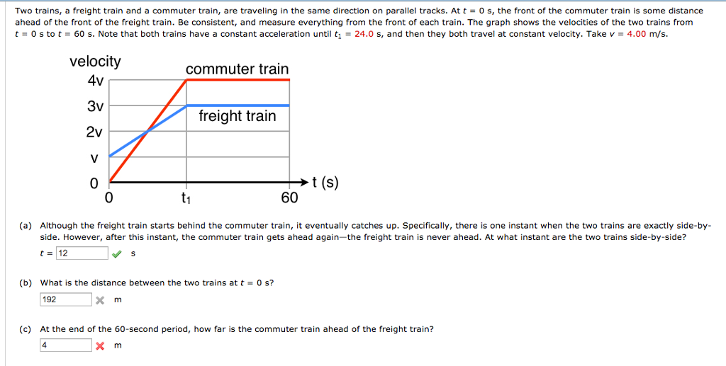 Solved Two Trains, A Freight Train And A Commuter Train,