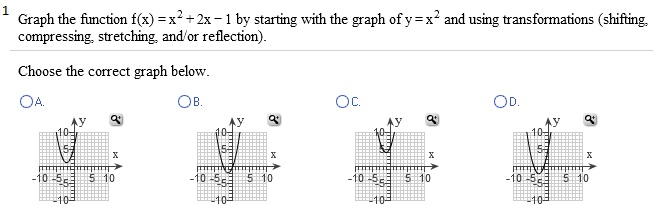 Solved Graph The Function F X X2 2x 1 By Starting Chegg Com