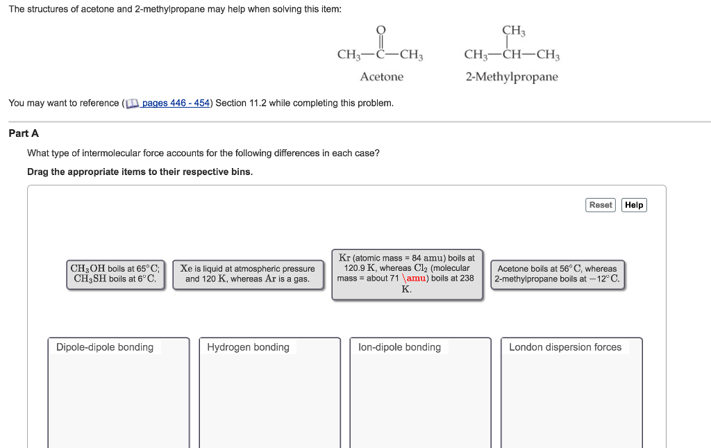 Solved The Structures Of Acetone And 2methylpropane May