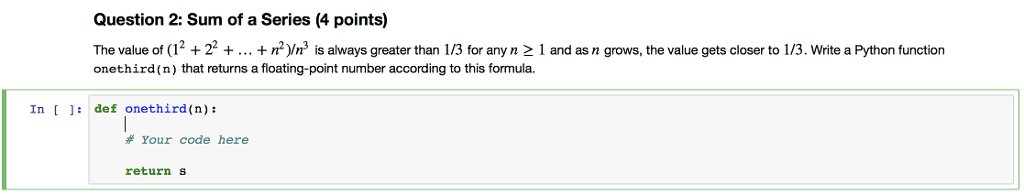 Solved Question 2 Sum Of A Series 4 Points The Value Of Chegg Com