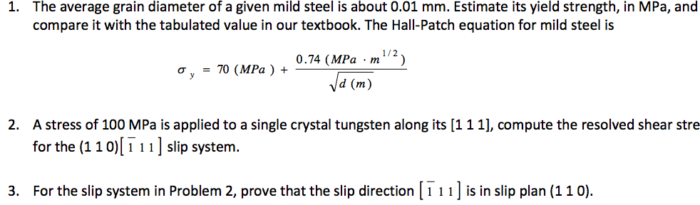 Solved The Average Grain Diameter Of A Given Mild Steel I Chegg Com