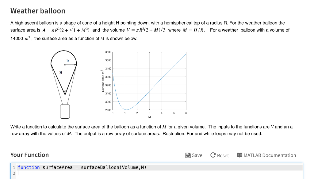 Solved Weather Balloon A High Ascent Balloon Is A Shape O Chegg Com