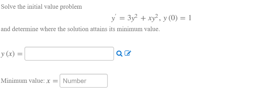 Solved Solve The Initial Value Problem Y 3y 2 Xy 2 Chegg Com