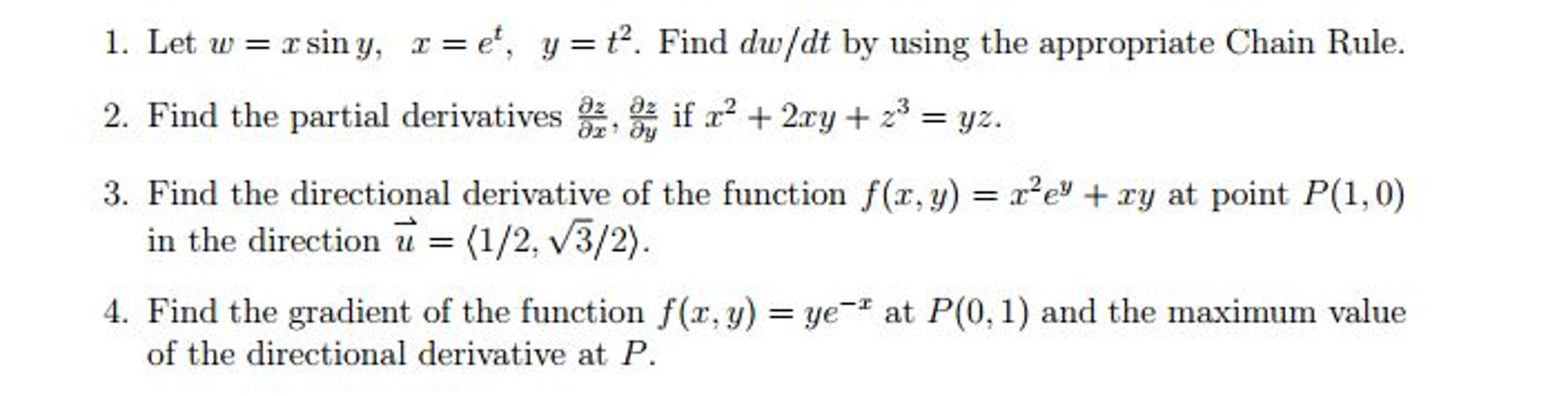 Solved Let W X Sin Y X E T Y T 2 Find Dw Dt By U Chegg Com