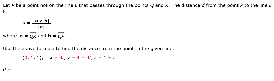 Solved Let P Be A Point Not On The Line L That Passes Thr Chegg Com