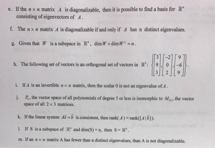 If The N X N Matrix A Is Diagonalizable Then It I Chegg Com