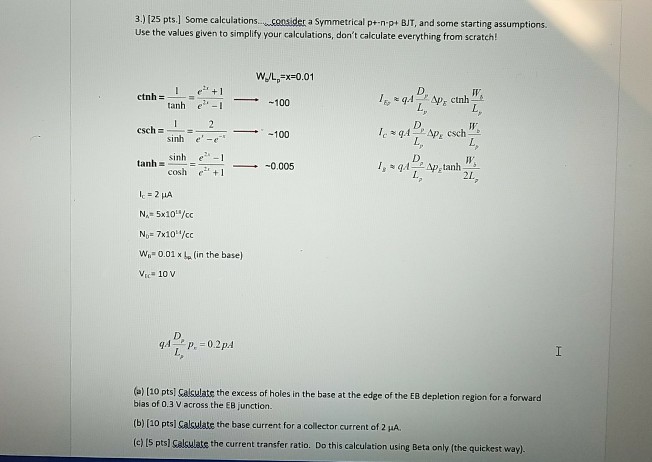 3 25 Pts Some Calculations Cside A Ymmetric Chegg Com