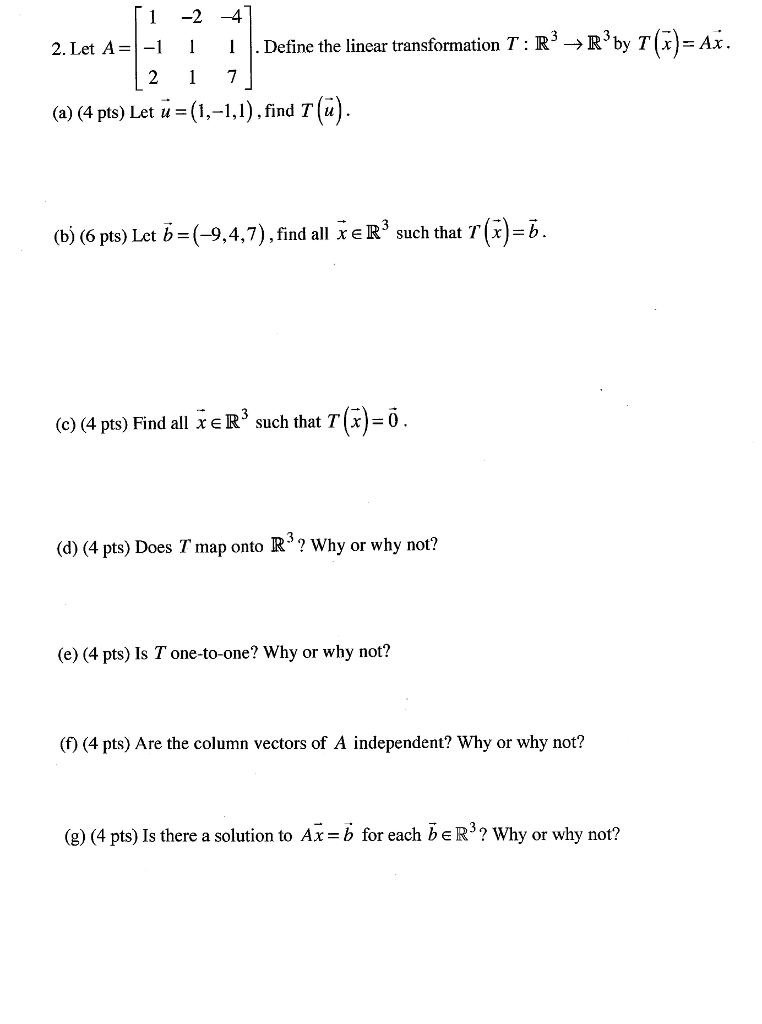 Solved 1 24 2 Let A 1 1 Define The Linear Transformat Chegg Com