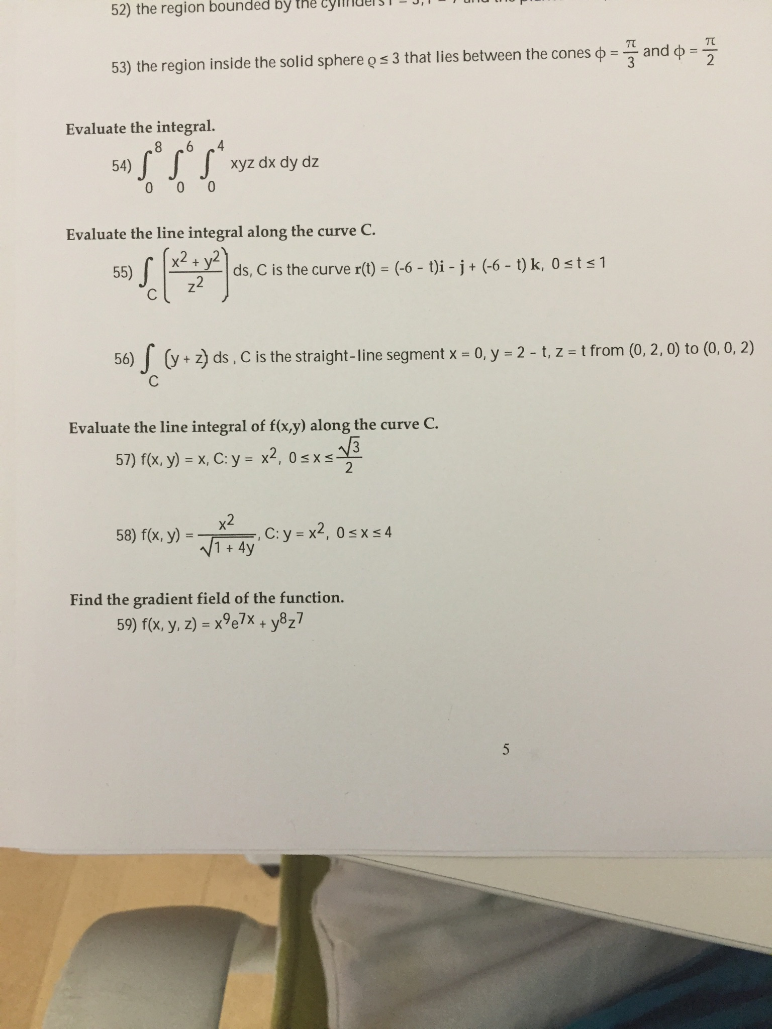 Solved Evaluate The Integral Integral 0 8 Integral 0 6 In Chegg Com