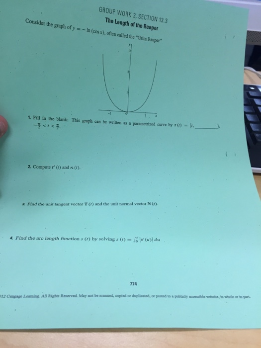 Solved GROUP WORK 2, SECTION 10.2 The Grim Reaper Consider