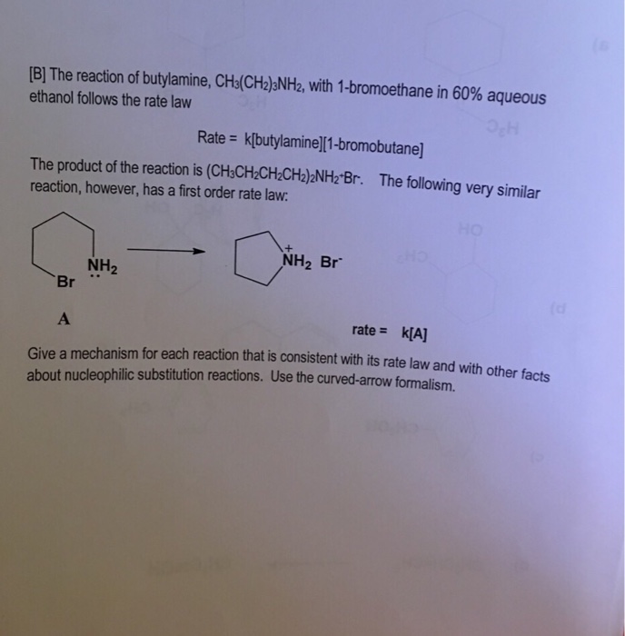 The reaction of butylamine, CH_3(CH_2)3NH_2, with 1-bromoethane in 60% aque...