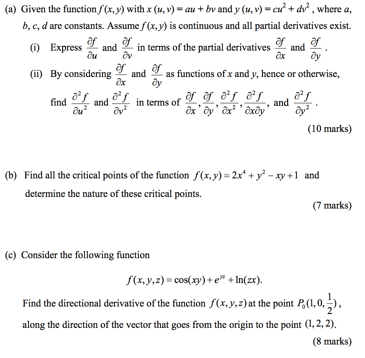 Solved Given The Function F X Y With X U V Au Bv Chegg Com