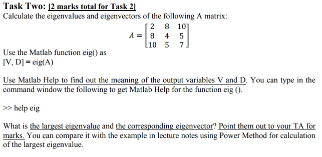 Solved I Need The Meaning Of Output Variables V And D And Chegg Com