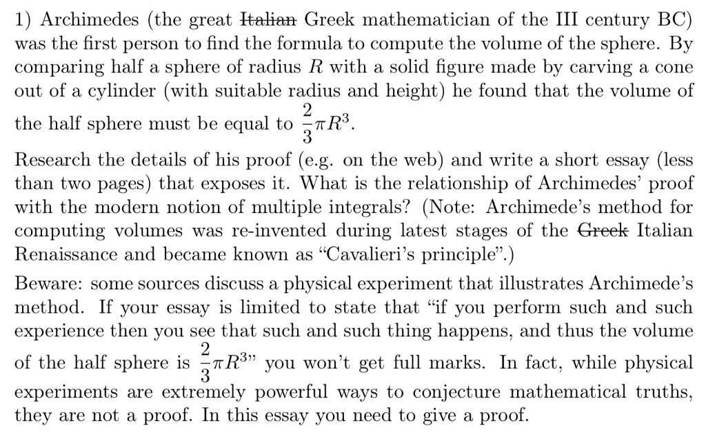 essay on archimedes