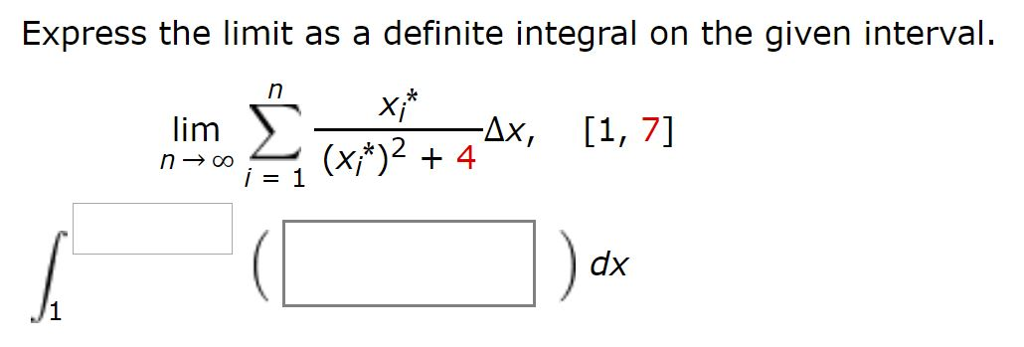 Solved Express The Limit As A Definite Integral On The Gi