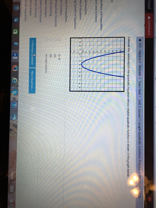 Solved Estimate The Solutions To The Quadratic Equation