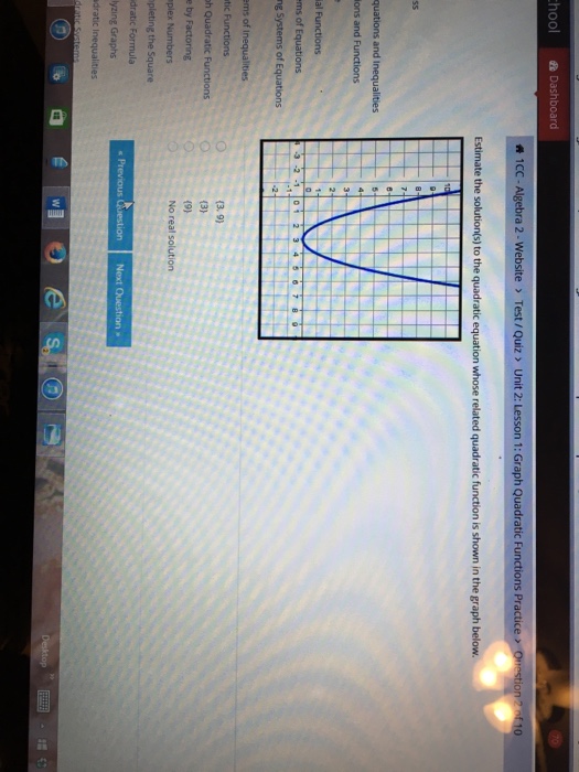Solved Estimate The Solutions To The Quadratic Equation