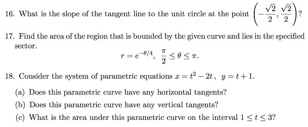 How To Find Horizontal Tangent Lines Parametric