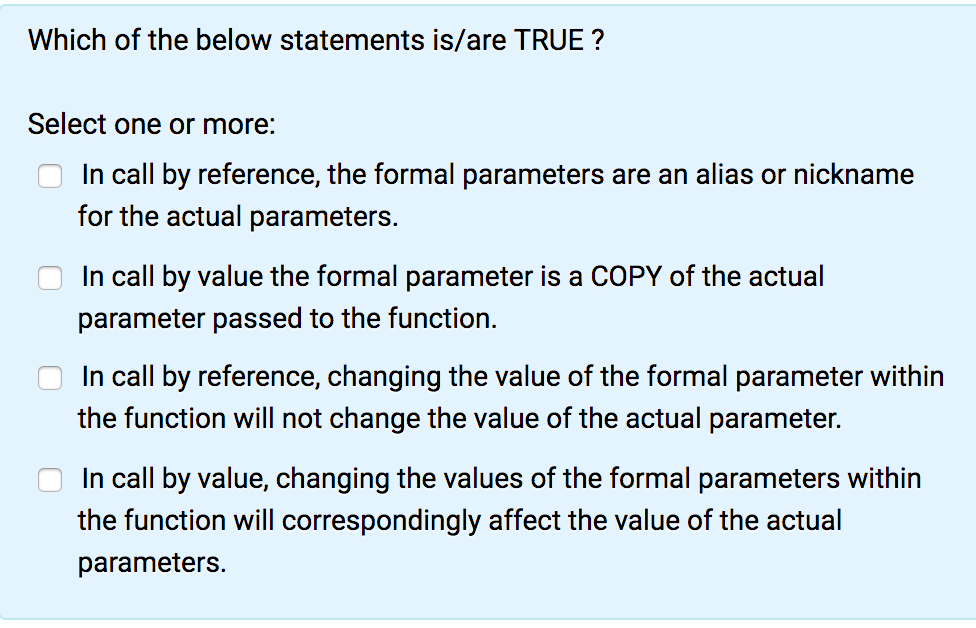 Parameters